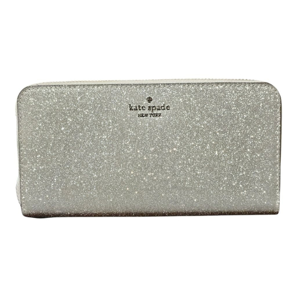 Kate Spade Wallet, Silver Glitter - Picture 3 of 16